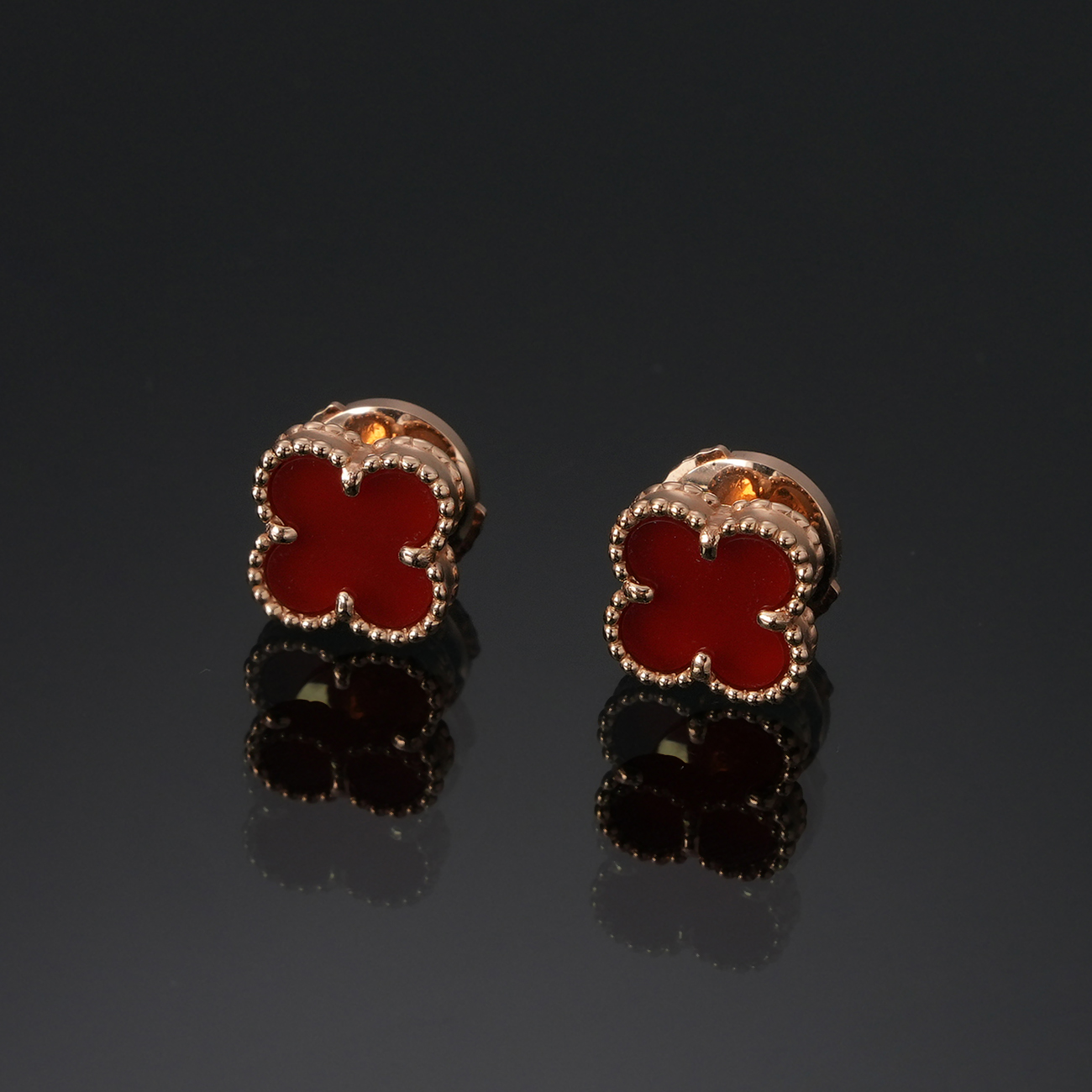VAN CLEEF & ARPELS(USED)반클리프 스위트 알함브라 커넬리언 이어링